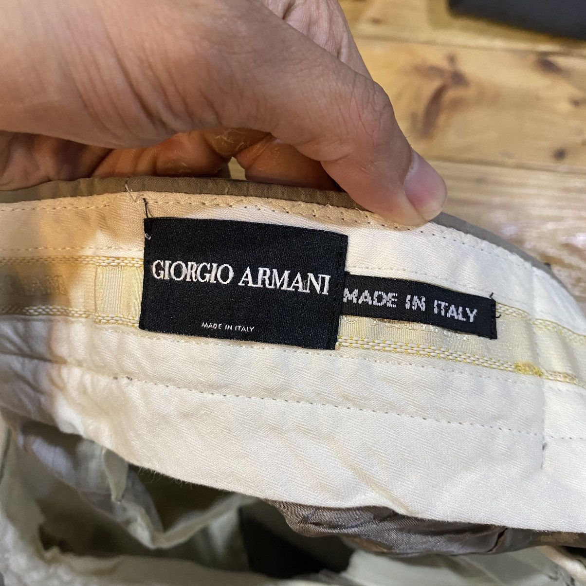 Giorgio Armani Vintage Giorgio Armani Beige Casual Pants Baggy Size US 34 / EU 50 - 15 Thumbnail