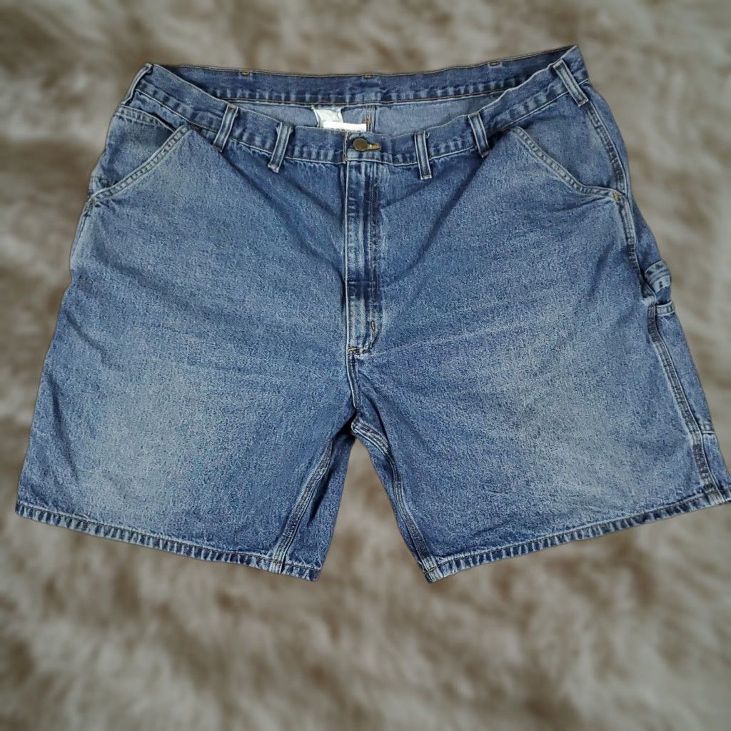 Carhartt Carhartt Shorts Mens Bermuda Denim 44 Blue Cotton Blend Casual Workwear 5-Pocket Design Vintage No Mens Size US 44 / EU 60 - 1 Thumbnail