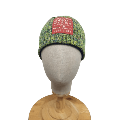 Blue Blue Japan 🪭 Japanese brand junkstore big patch pull on beanie hat Size ONE SIZE - 1 Thumbnail