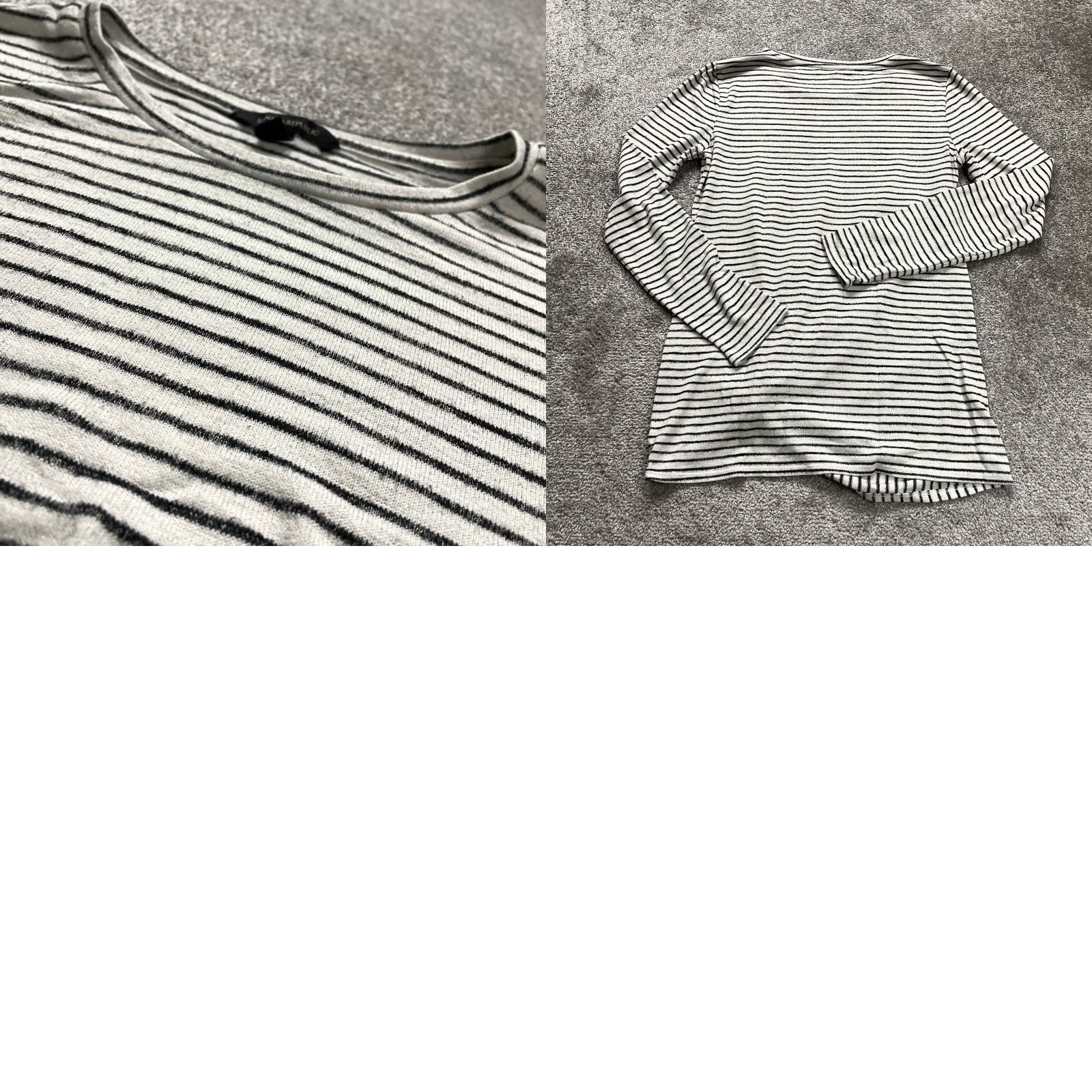 Banana Republic Banana Republic Sweater Shirt Womens Small White Striped Long Sleeve Gathered Size S / US 4 / IT 40 - 8 Thumbnail