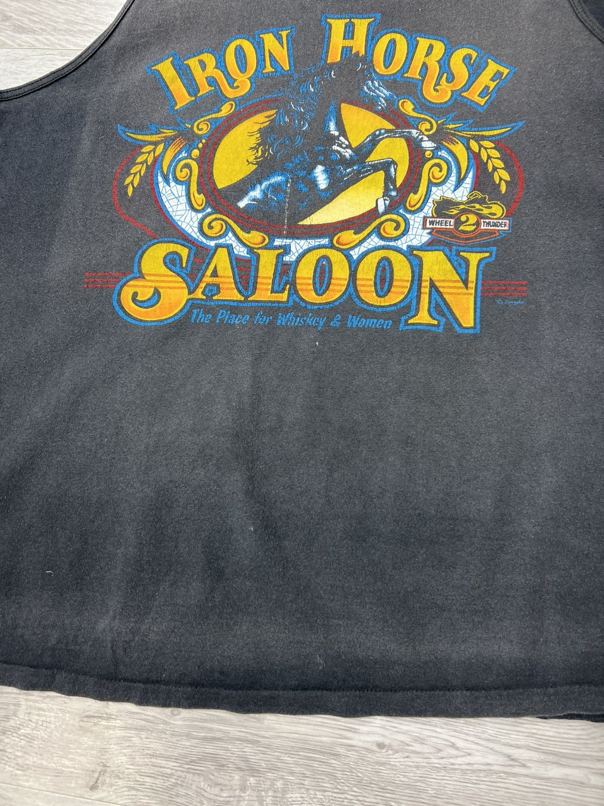 Harley Davidson Vintage Iron Horse Saloon Single Stitch Sleeveless Big Logo Size US XL / EU 56 / 4 - 12 Thumbnail