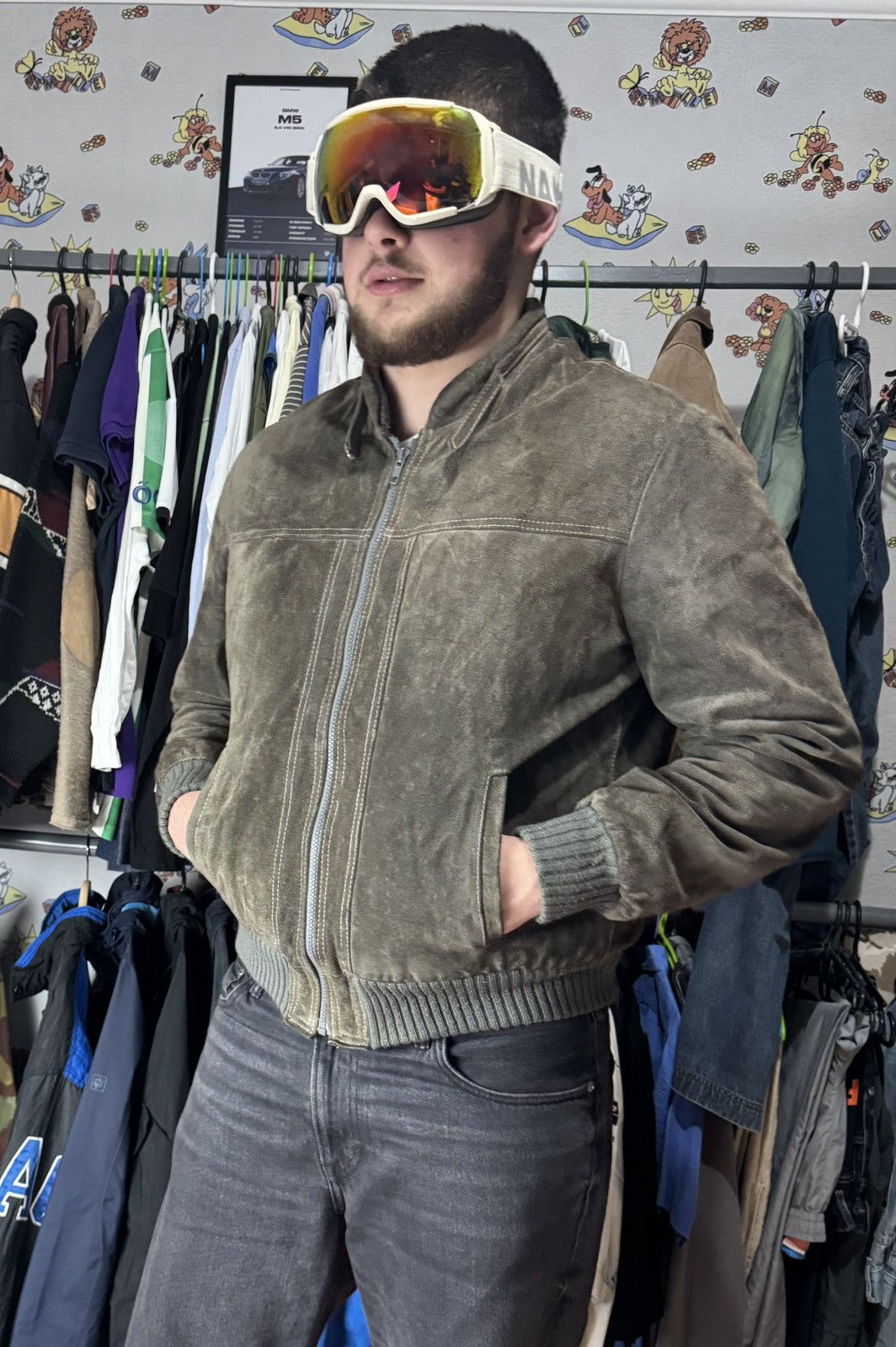 Japanese Brand LEATHER JACKET SUEDE PERFECTO BOMBER STYLE OLD MANY Size US M / EU 48-50 / 2 - 3 Thumbnail