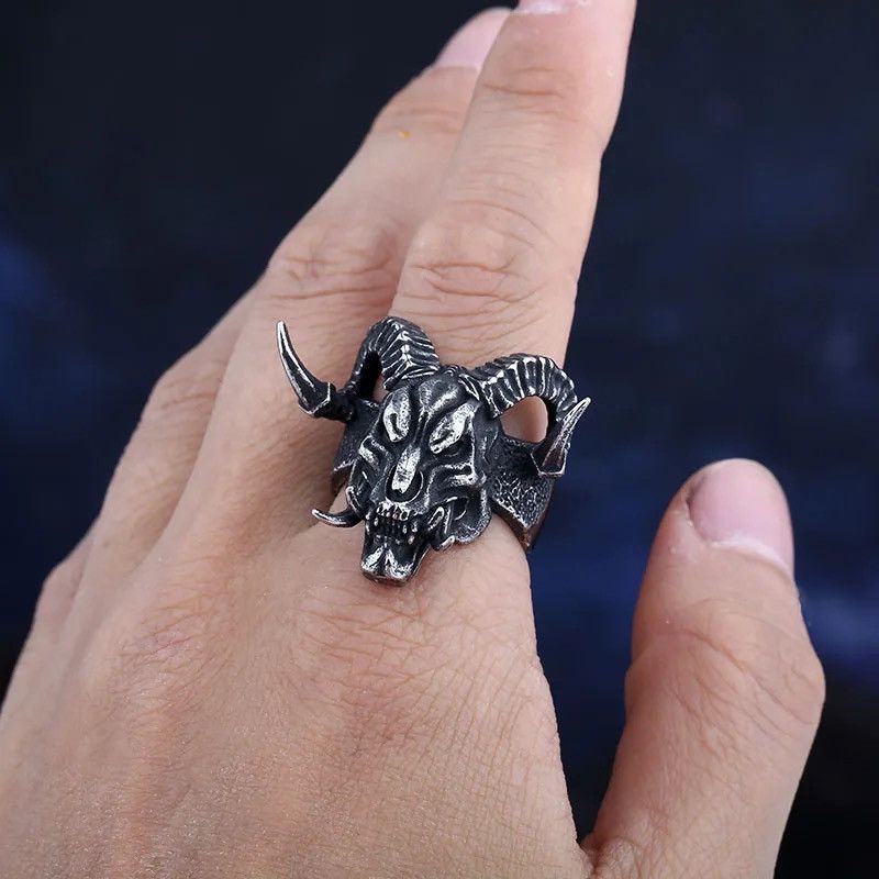 Jewelry Devil Demon Skull Dragon Ring Size ONE SIZE - 1 Thumbnail