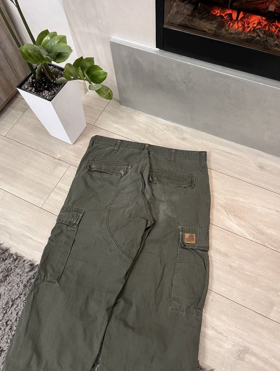 Carhartt 🔥TRASHED CARHARTT BAGGY MULTIPOCKET CARGO Y2K PANTS GORPCORE Size US 32 / EU 48 - 2 Thumbnail