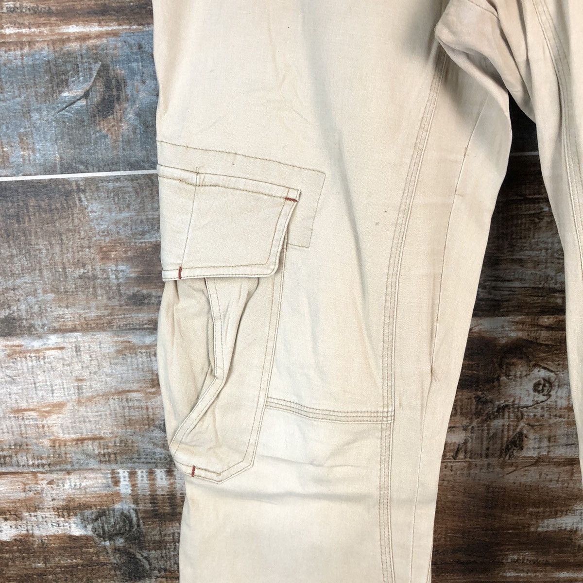 Schlussel DL Schlussel Brown Cargo Multipocket Pants #C215 Size US 31 - 9 Thumbnail