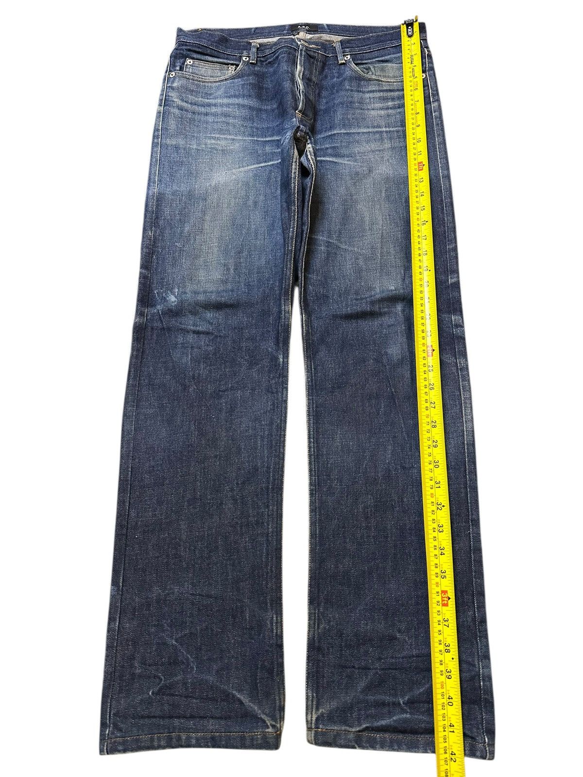A.P.C. Vintage Japan A.P.C Blue Faded Wash Style Jeans Size US 33 - 13 Thumbnail