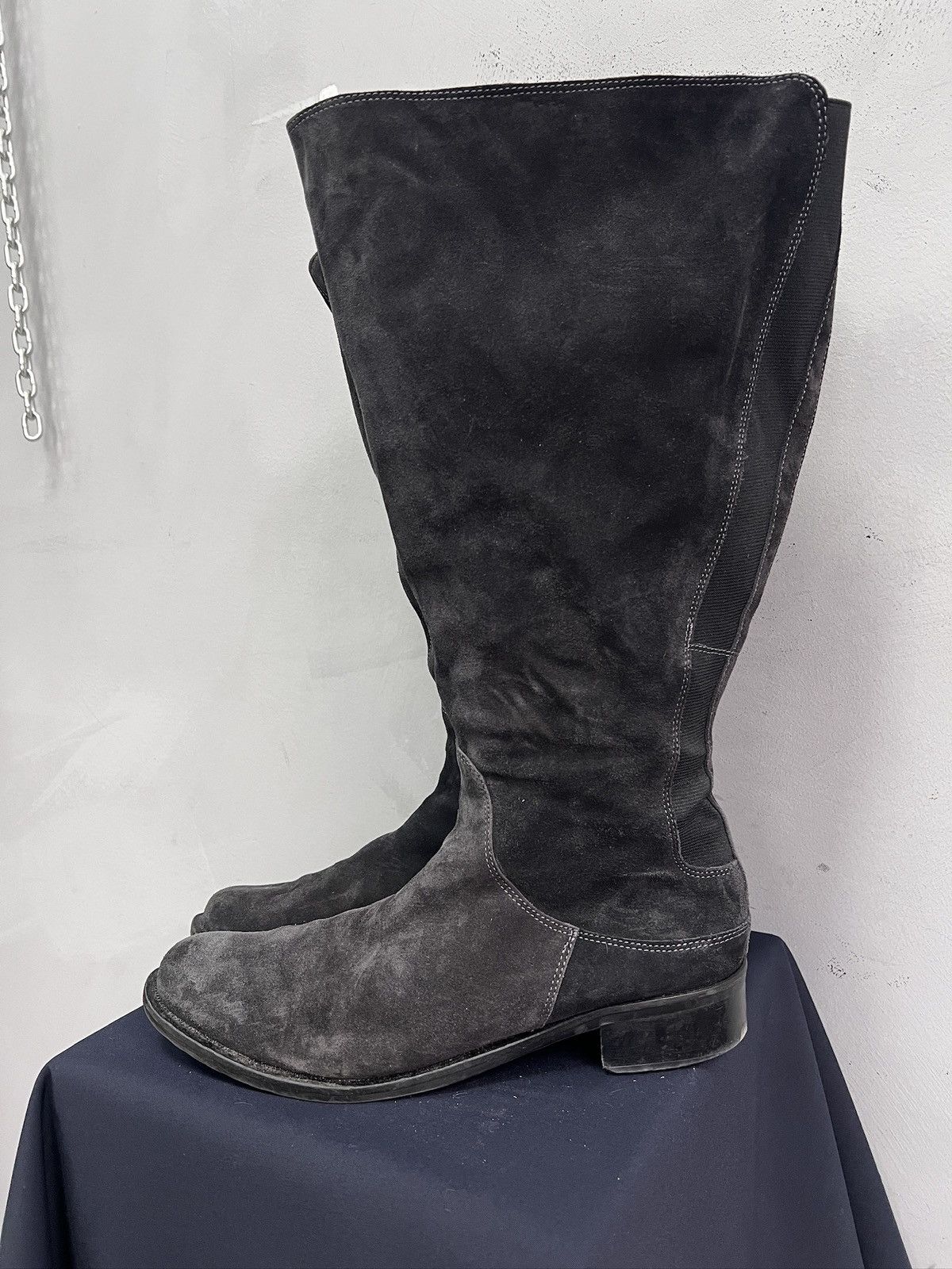 14th Addiction Leather ann demeulemeester style suede moto boots Size US 13 / EU 46 - 5 Thumbnail