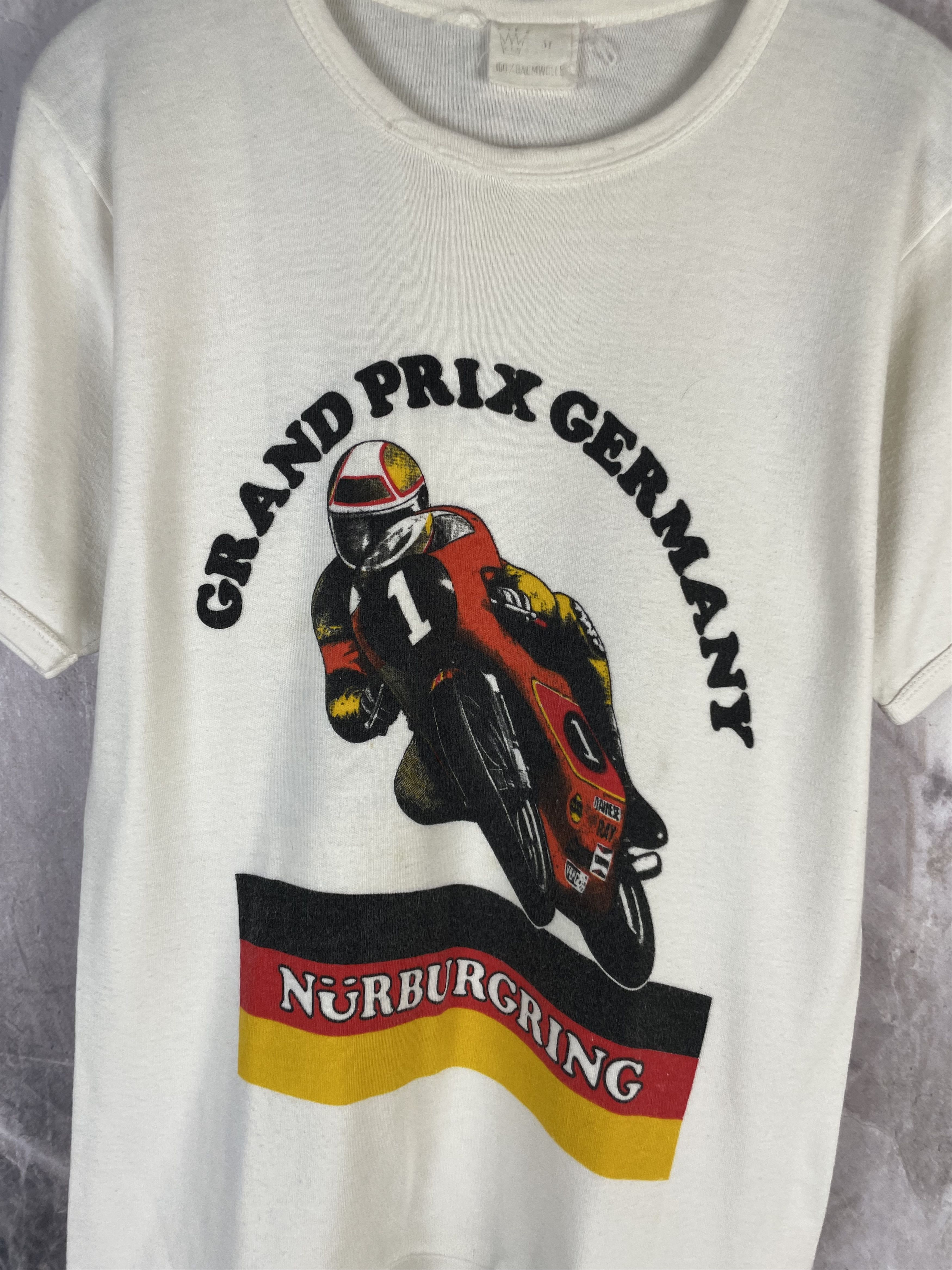 Vintage Vintage FIM Germany Grand prix Moto Tee Size M / US 6-8 / IT 42-44 - 3 Thumbnail