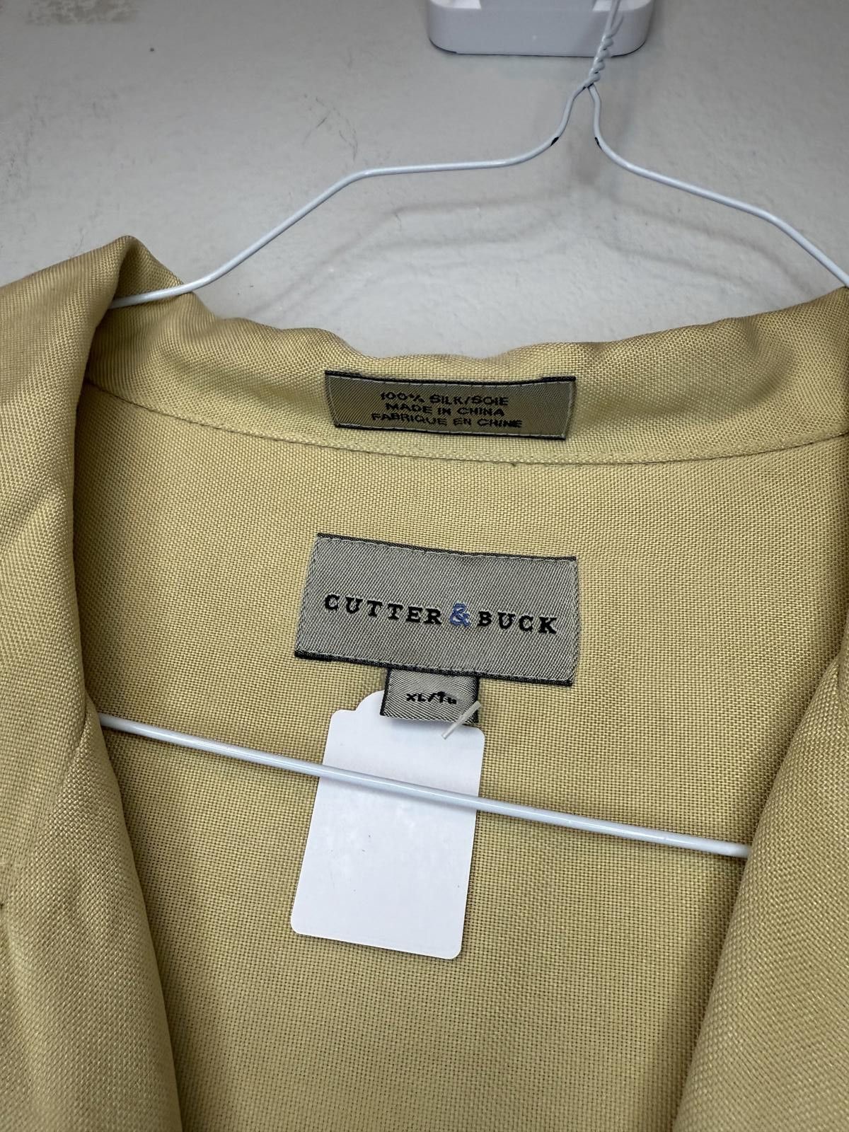 Cutter & Buck Mens Box Crop 100% Silk Button Up Shirt Size US XL / EU 56 / 4 - 2 Thumbnail