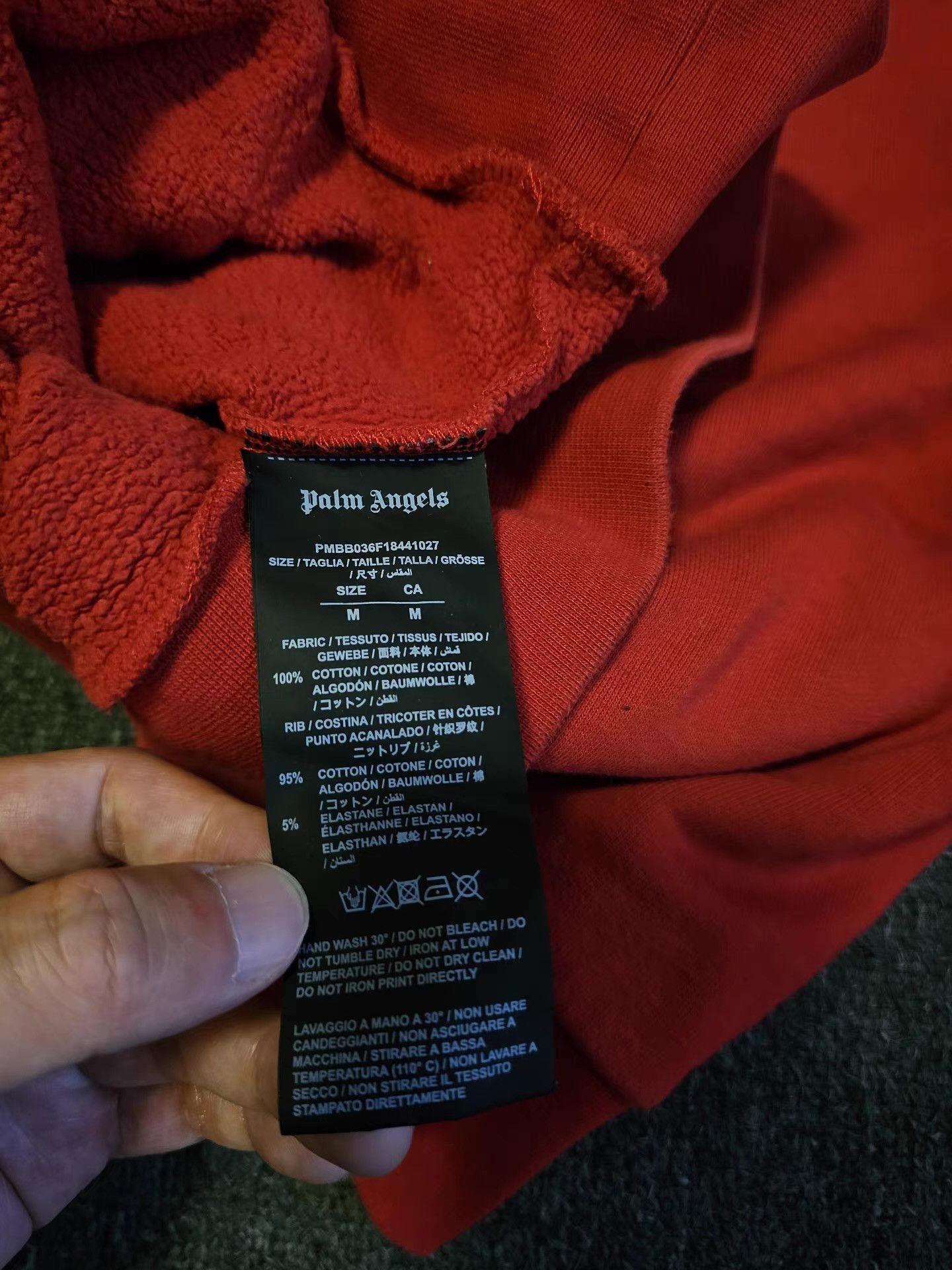 Palm Angels Palm Angels red hoodie Size US M / EU 48-50 / 2 - 6 Thumbnail