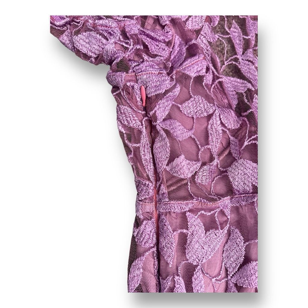 LoveShackFancy LoveShackFancy Purple Kamber Lace Floral Maxi Dress Size 0 |  Grailed