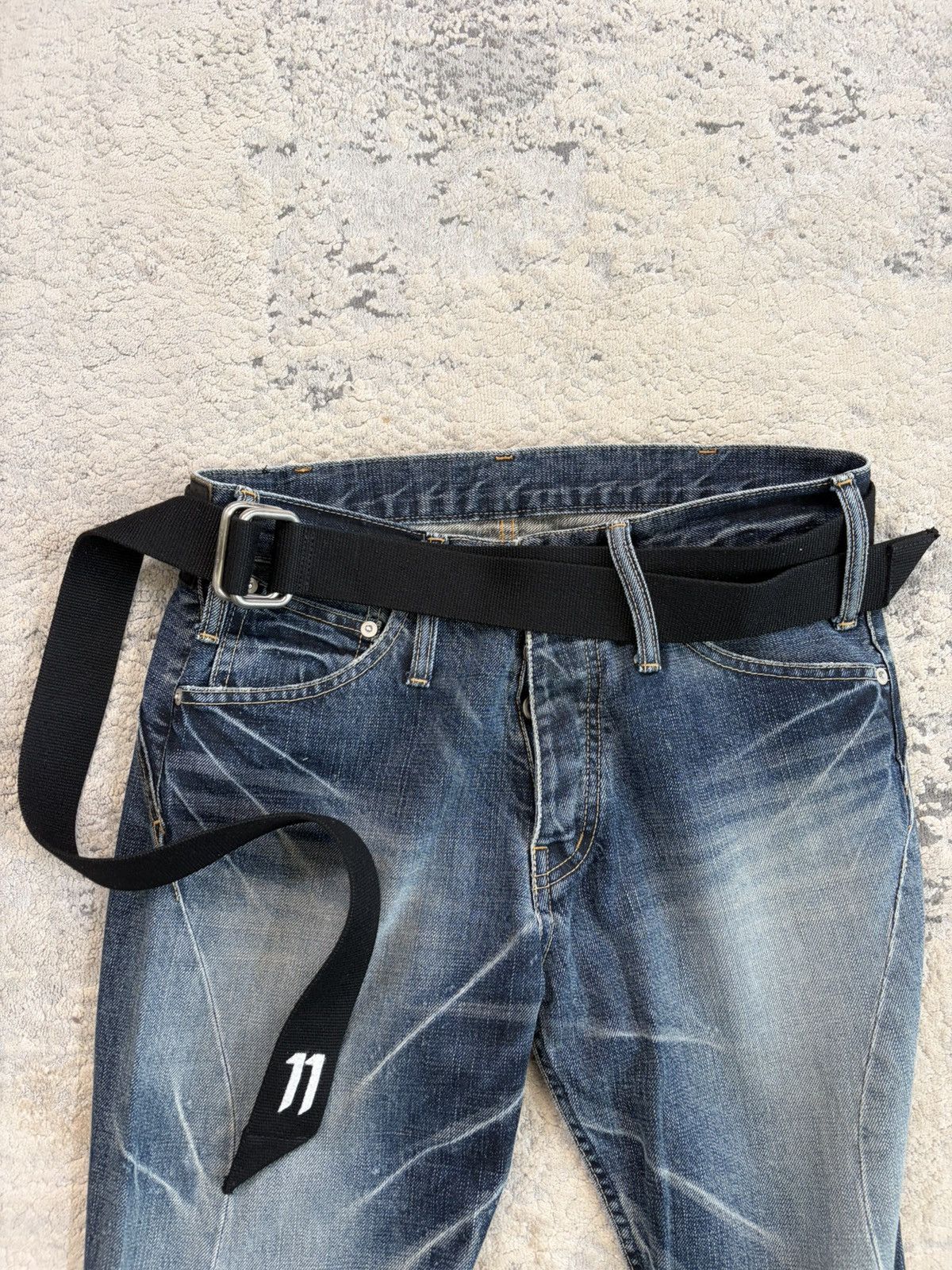 Boris Bidjan Saberi 11 by Boris Bidjan Saberi - Black Canvas D Ring Belt Size ONE SIZE - 1 Thumbnail