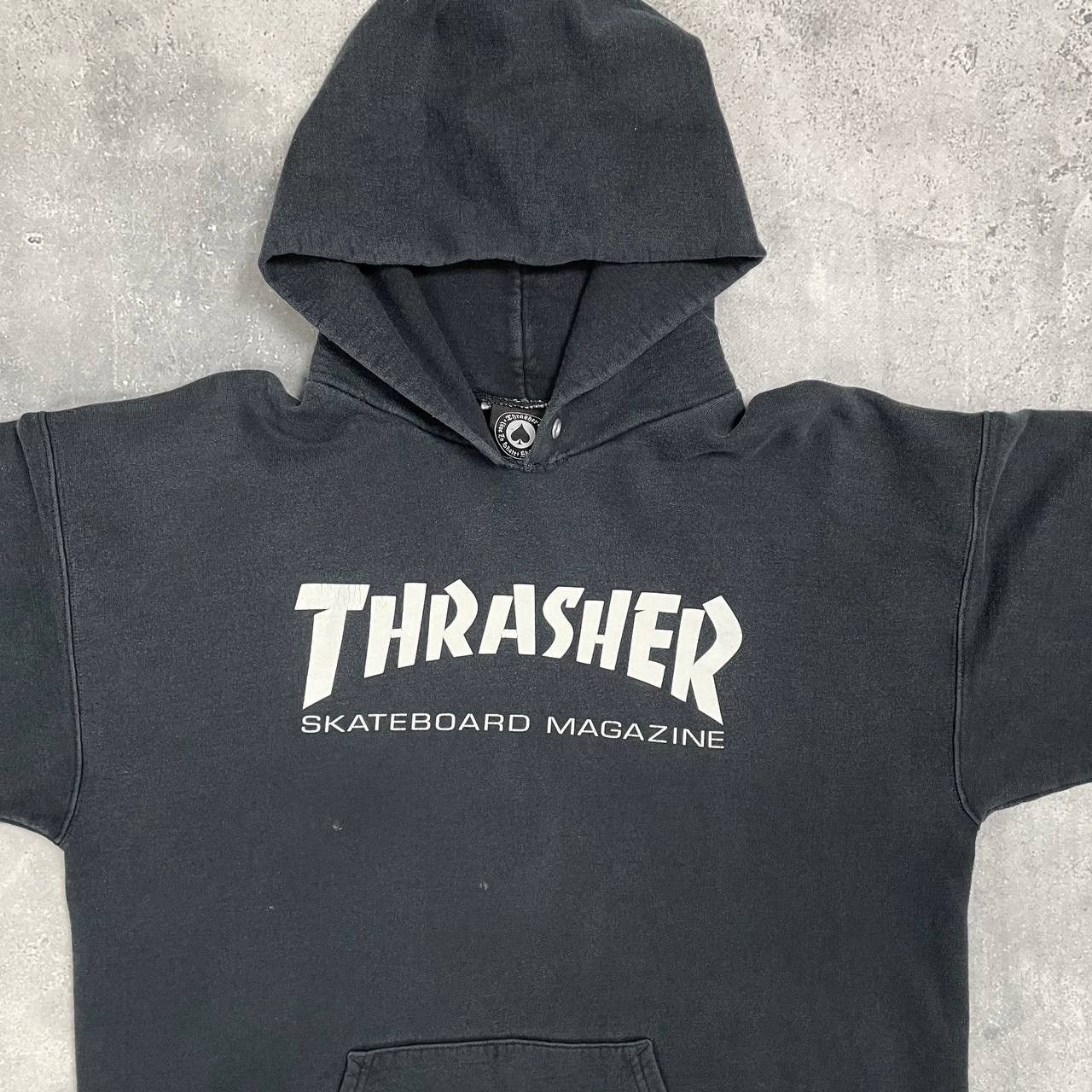 Thrasher × Vintage Vintage Thrasher Skateboard Magazine Distressed Hoodie Faded Size US M / EU 48-50 / 2 - 2 Thumbnail