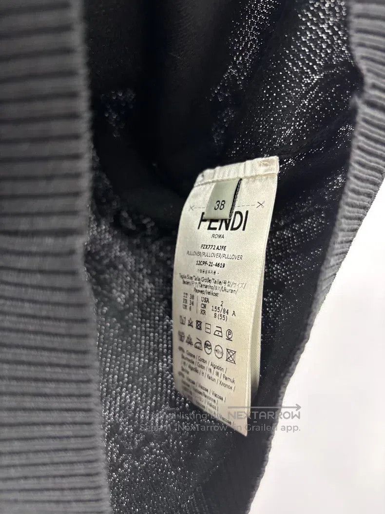 Fendi Fendi Black high-waisted full-print double-F mid-sleeve kn Size XS / US 0-2 / IT 36-38 - 4 Thumbnail