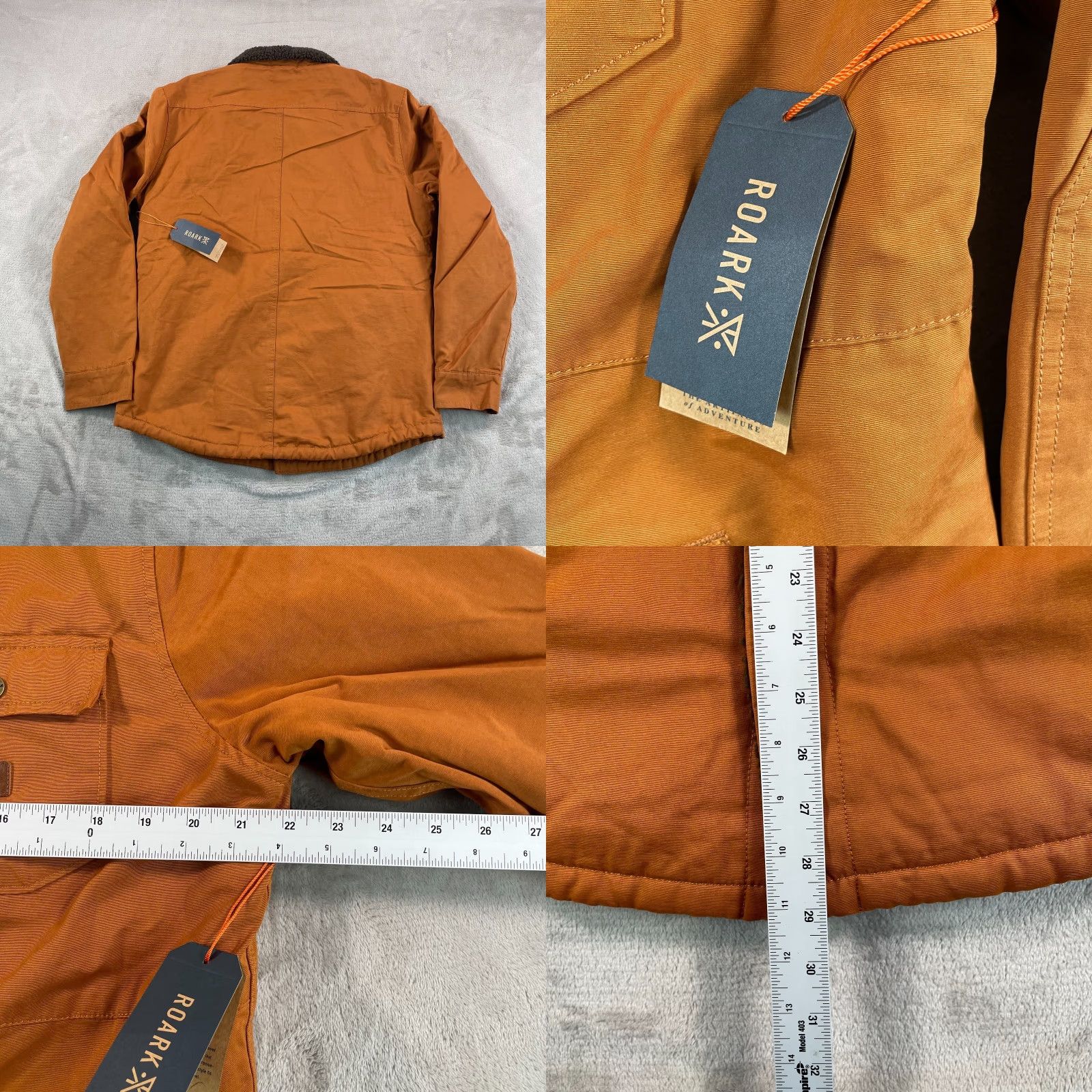 Roark Roark Hebrides Jacket Medium M Brown Cotton Blend Lined High Pile Fleece Snap Buttons NWT Mens Military Jacket Pockets Winter Fall Spring Size US M / EU 48-50 / 2 - 8 Thumbnail