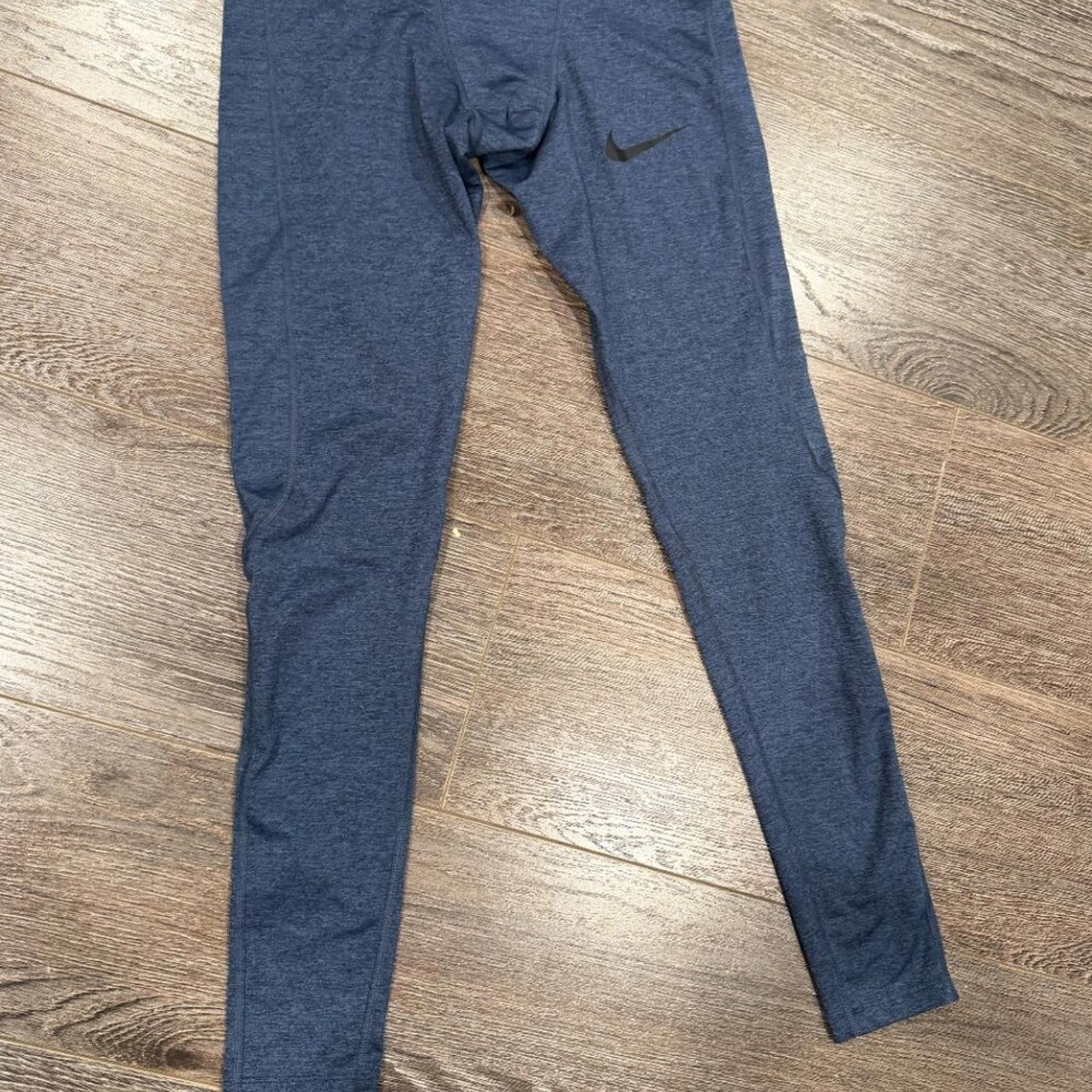 Nike Nike Pro Men’s Running Tights Heathered Blue Size Medium Size ONE SIZE - 3 Thumbnail