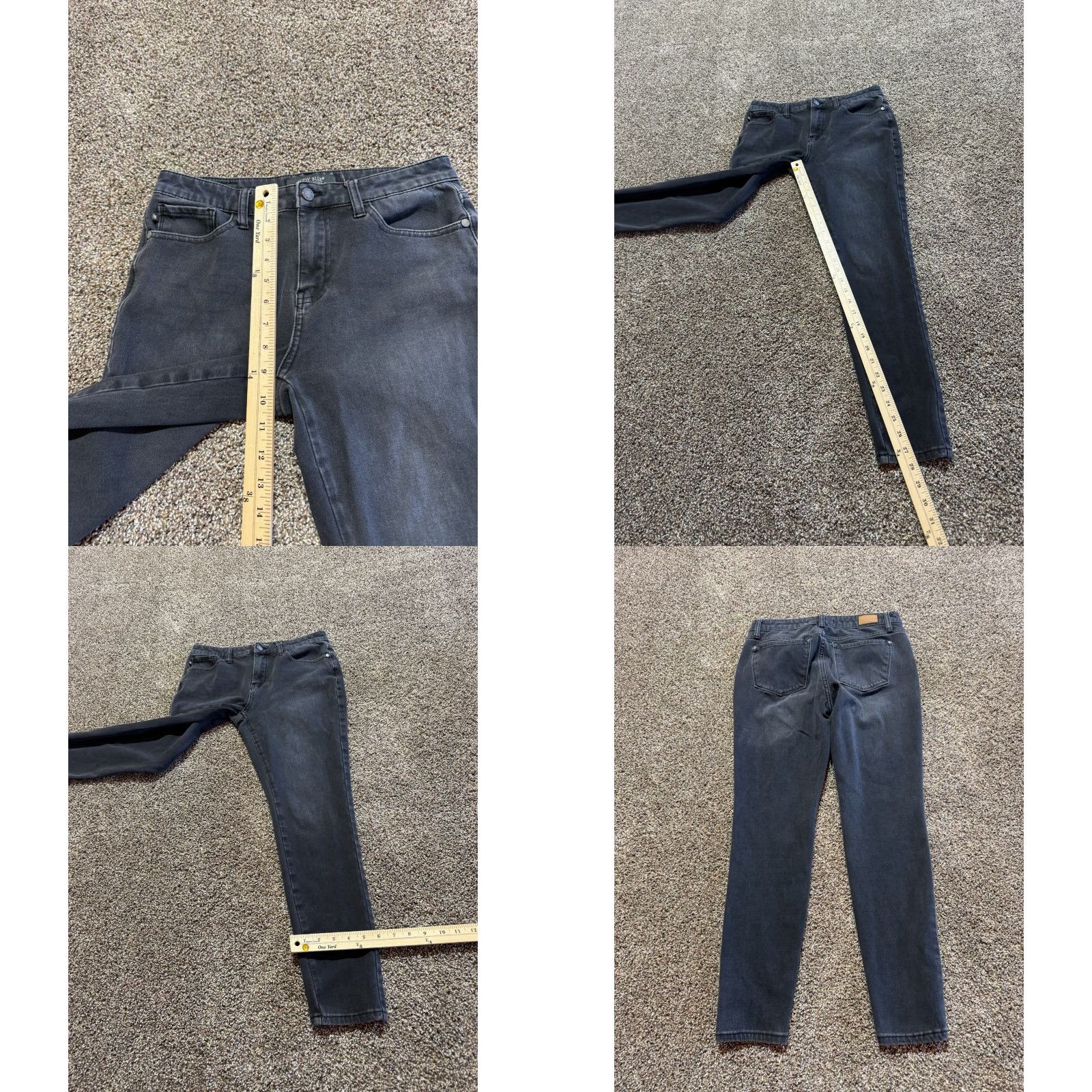 Denime Judy Blue Jeans Women's Size 5 Skinny Denim Stretch 5-Pocket Zip Mid Rise Charcoal Blue Gray Slim Regular Machine Washable Size 27" / US 4 / IT 40 - 8 Thumbnail