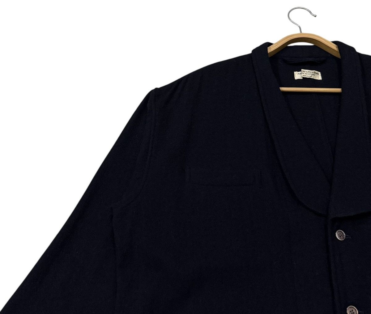 Comme des Garcons Vintage 90’s Robe De Chambre CDG Wool Buttons Jacket Size US XL / EU 56 / 4 - 5 Thumbnail