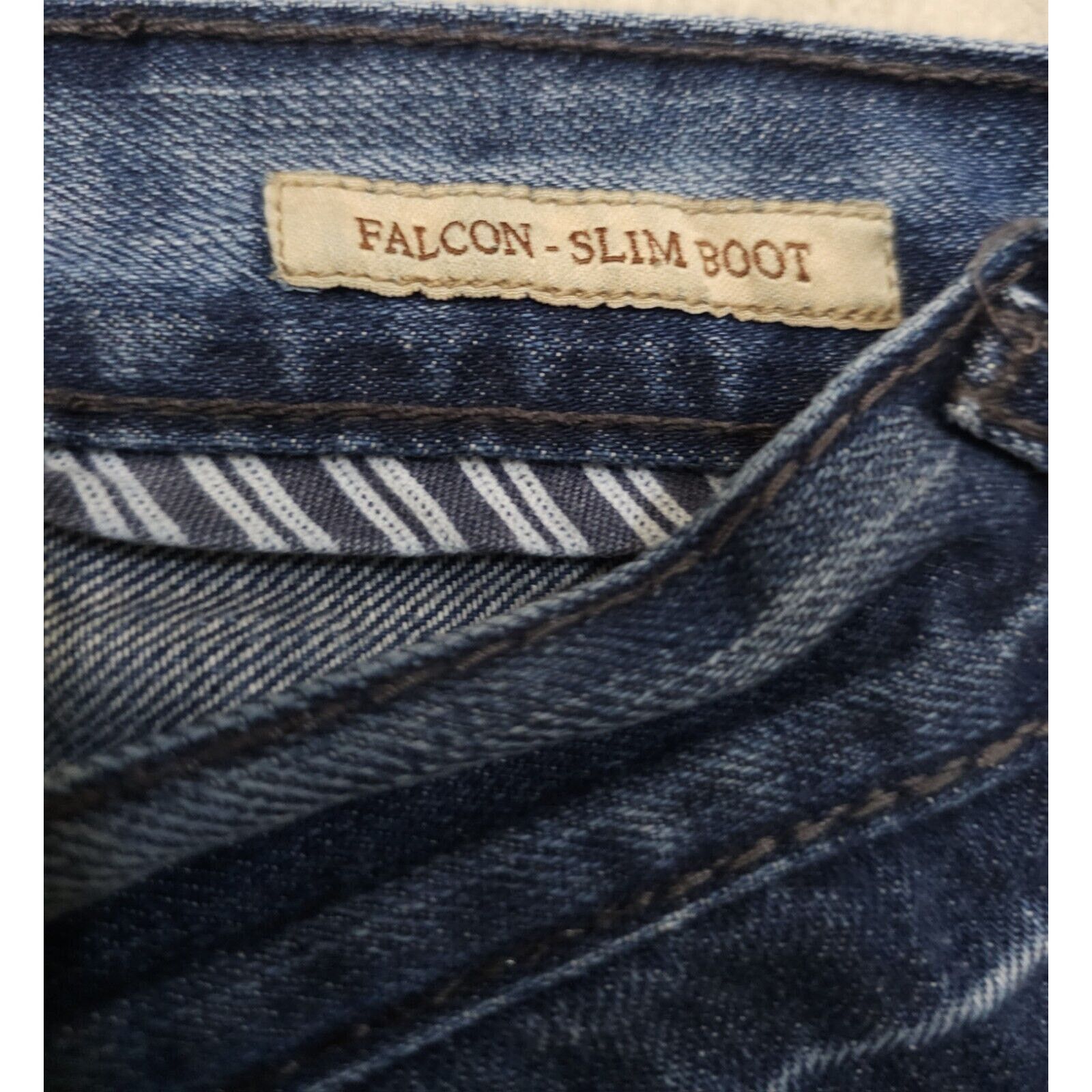 Guess Guess Falcon Slim Boot Jeans Mens Blue Distressed 33x27 Size US 33 - 6 Thumbnail