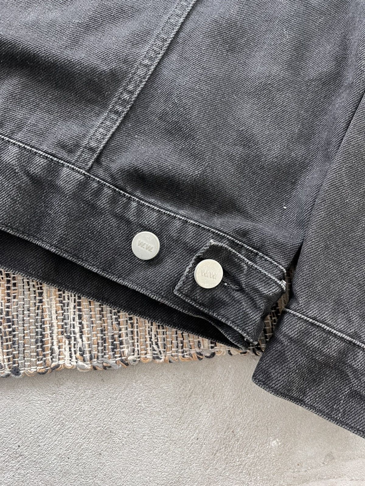 Wood Wood Vintage rare Wood Wood Black Denim Jacket Avantgarde Y2K Size US M / EU 48-50 / 2 - 16 Thumbnail