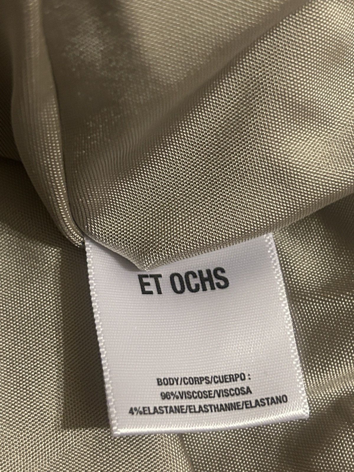 Other ET OCHS Autumn one-sleeve asymmetric ruched satin dress Size L / US 10 / IT 46 - 10 Thumbnail