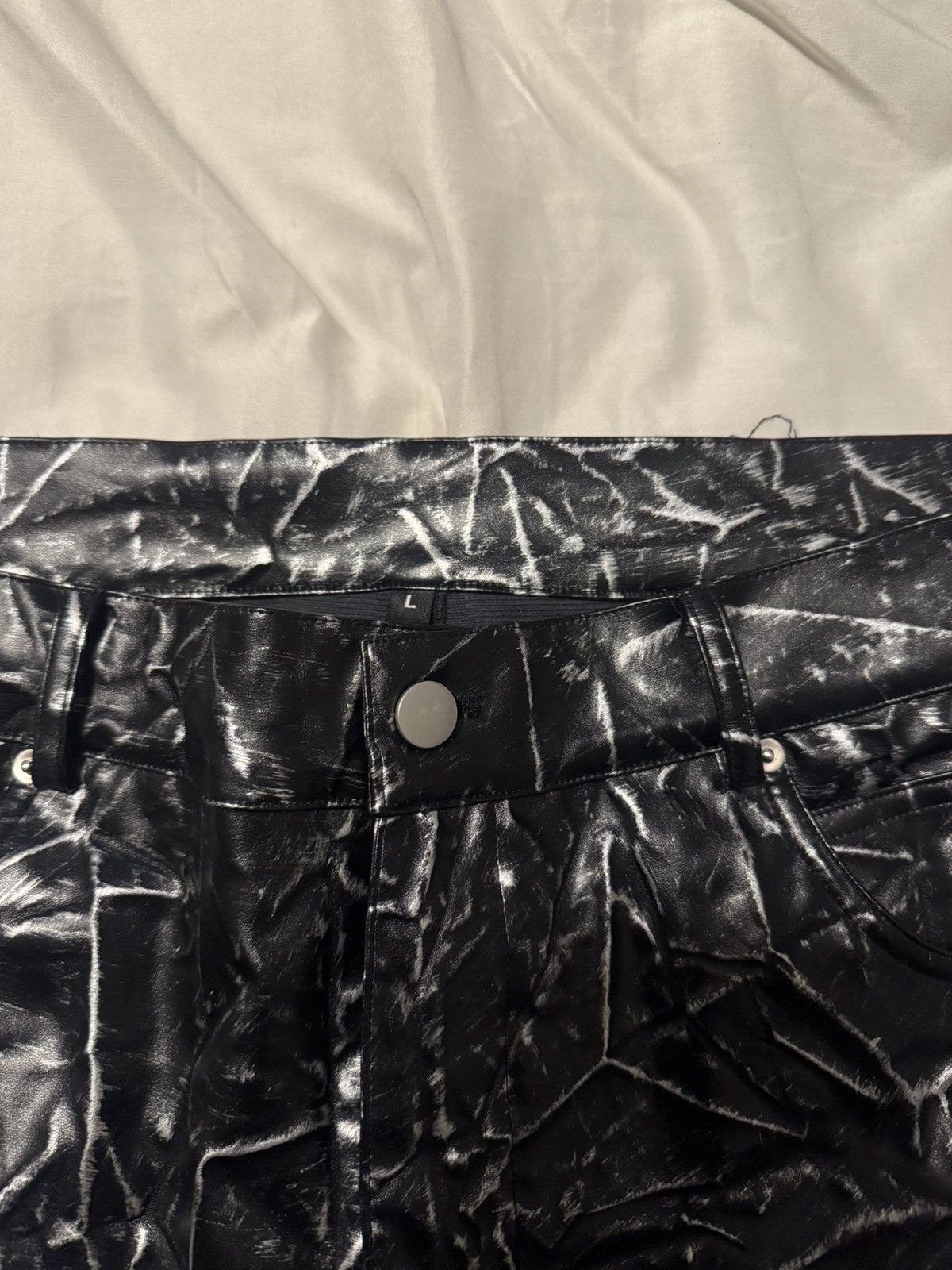 Japanese Brand 8rkive Black Silver Flare Denim Size US 36 / EU 52 - 7 Thumbnail