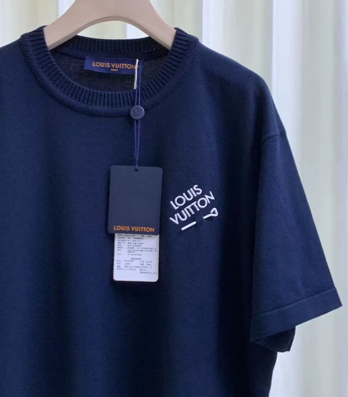 Louis Vuitton Louis Vuitton Embroidered Logo Knitted Short Sleeve T-shirt Size US XL / EU 56 / 4 - 4 Thumbnail
