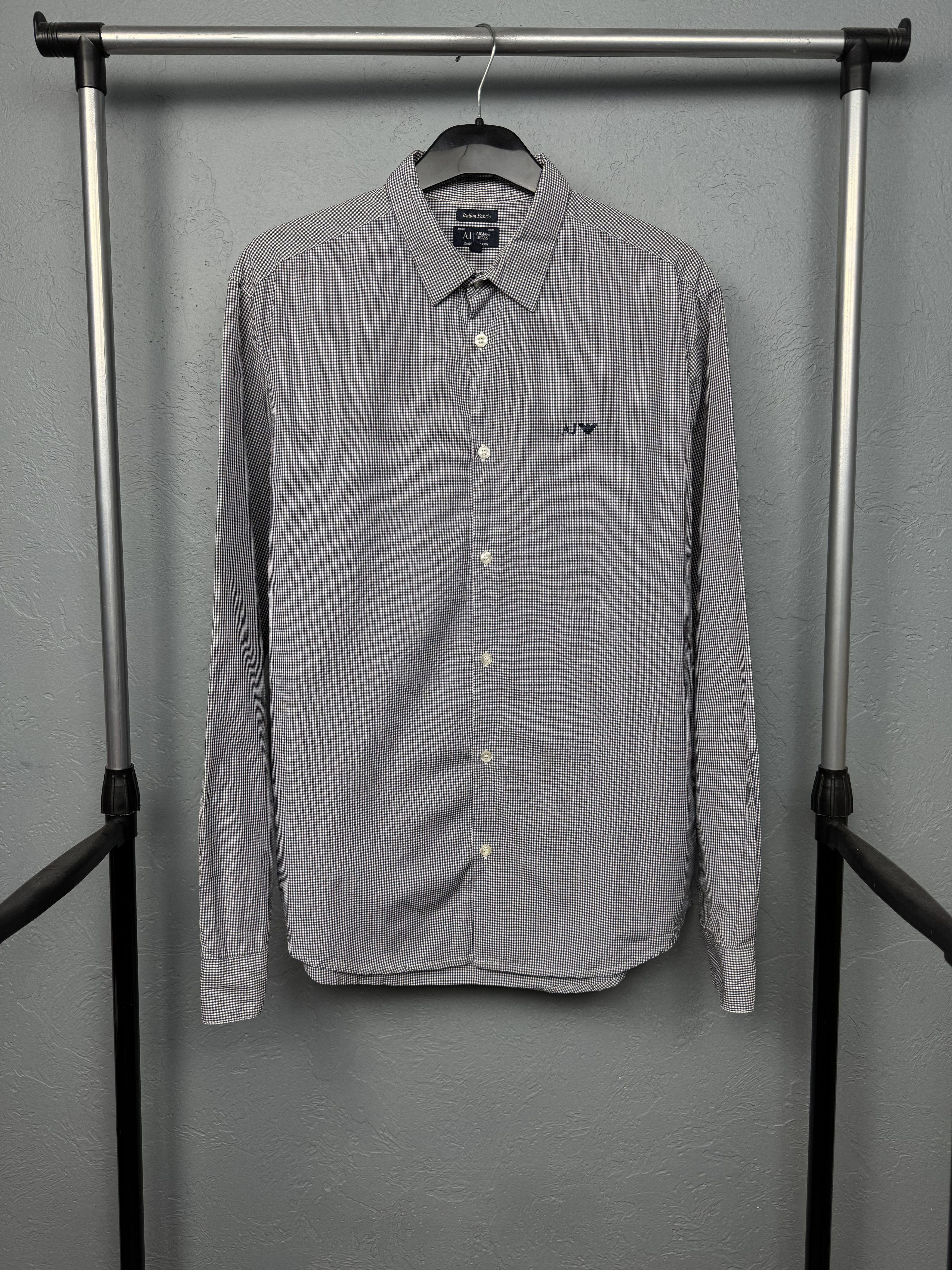 Armani Armani Jeans Vintage Mens Long Sleeve Check Shirt Size US XL / EU 56 / 4 - 1 Thumbnail