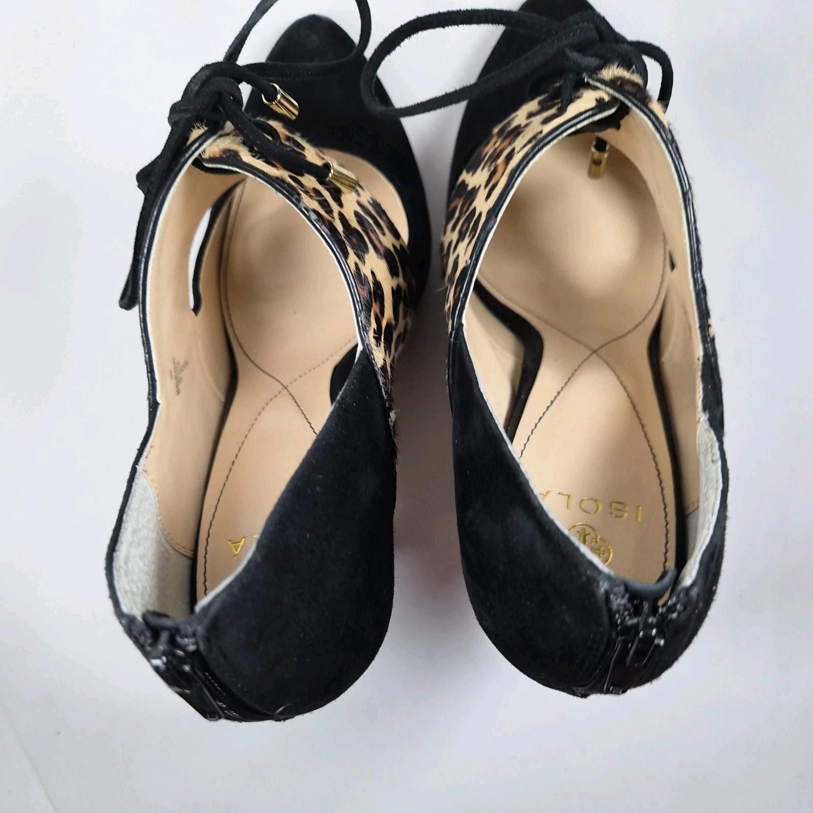 Stone Island Isola Pumps Heels Shoes 10 Leopard Isabel Black Opals Suede Size US 10 / IT 40 - 8 Thumbnail