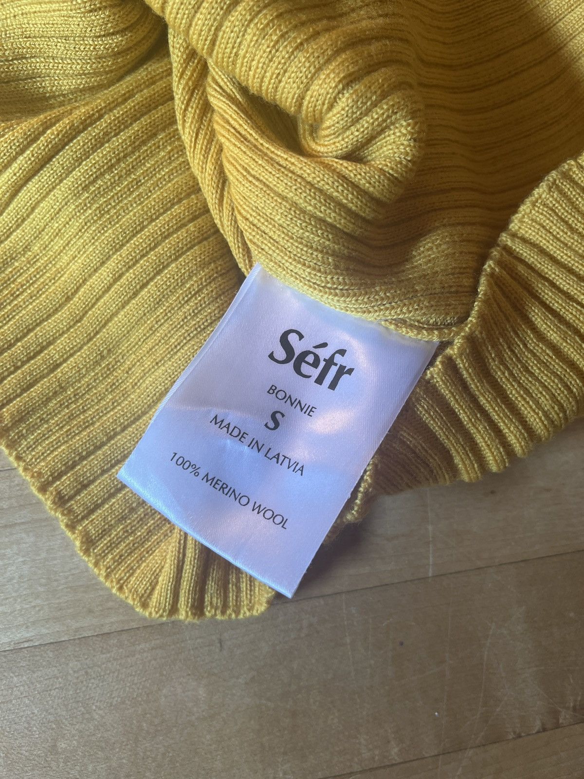 Sefr Ribbed Merino Mock Neck Sweater Size US S / EU 44-46 / 1 - 5 Thumbnail