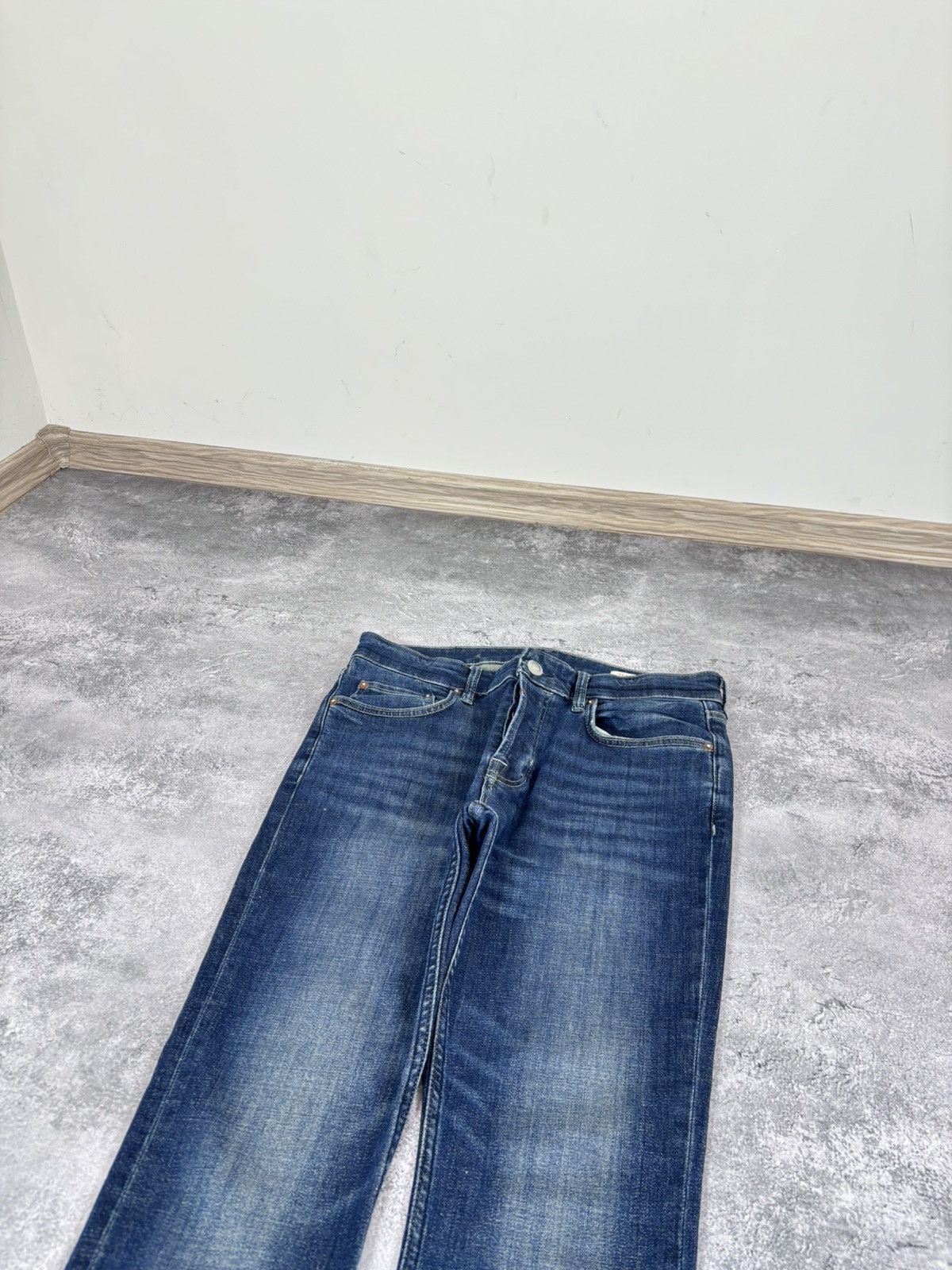 Allsaints AllSaints Cigarette Men’s Navy Blue Denim Jeans Skinny Slim Size US 32 / EU 48 - 4 Thumbnail