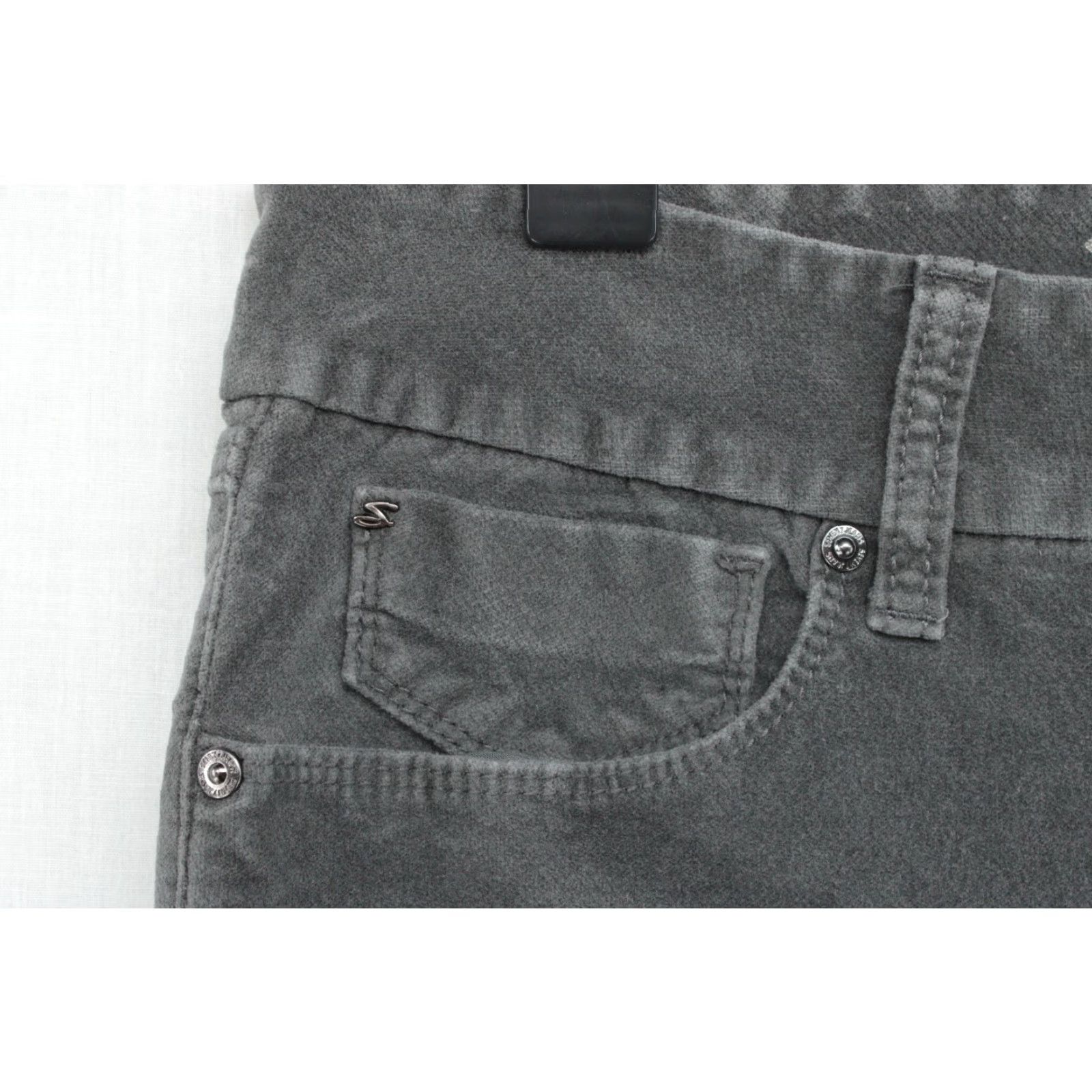 Vintage VINTAGE? (No) Seven7 Pants Women's 12 High Rise Skinny Tummyless Gray Stretch Corduroy Size 34" / US 12 / IT 48 - 4 Thumbnail