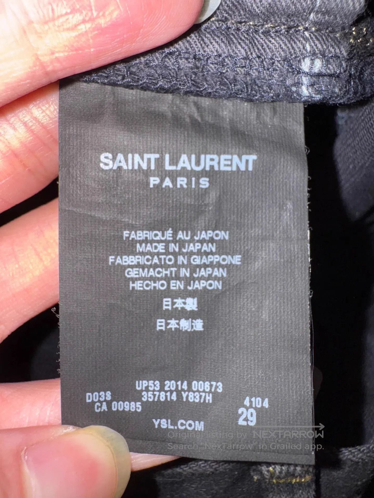 Saint Laurent Paris Black Distressed Denim Jeans. Size US 32 / EU 48 - 7 Thumbnail