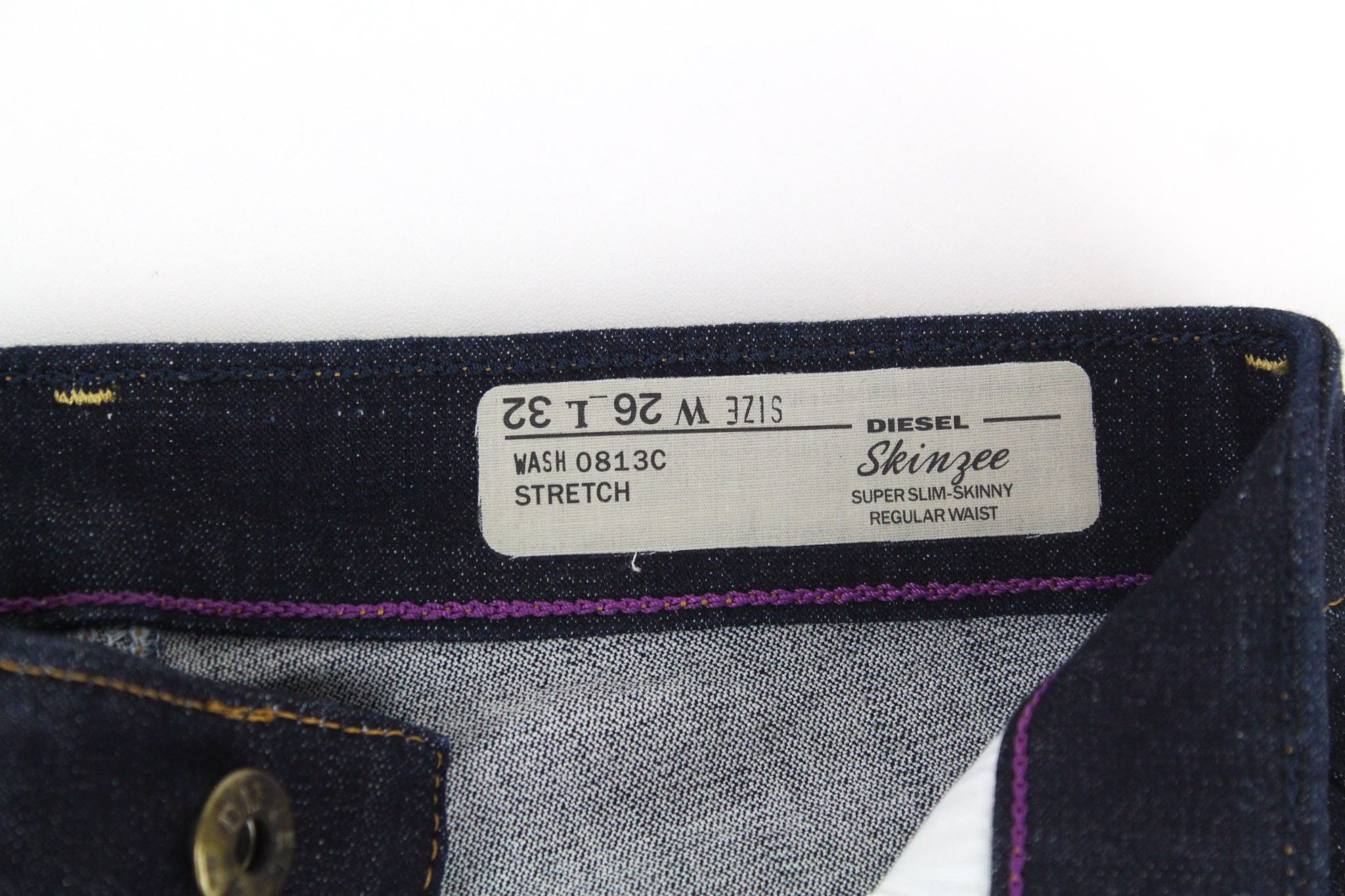 Diesel SKINZEE 0813C W26/L32 Blue Stretch Jeans 71178 Size 26" / US 2 / IT 38 - 5 Thumbnail
