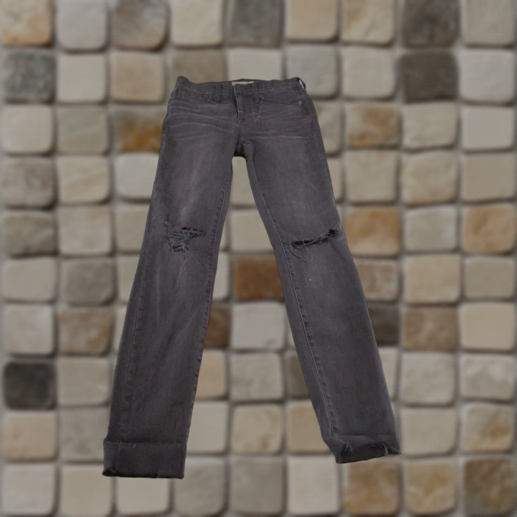 Madewell Madewell Jeans Womens 26 Black High Rise Skinny Denim 9" Washed Slim Regular Heather Charcoal Wash Boys? Wait. Size 26" / US 2 / IT 38 - 1 Thumbnail