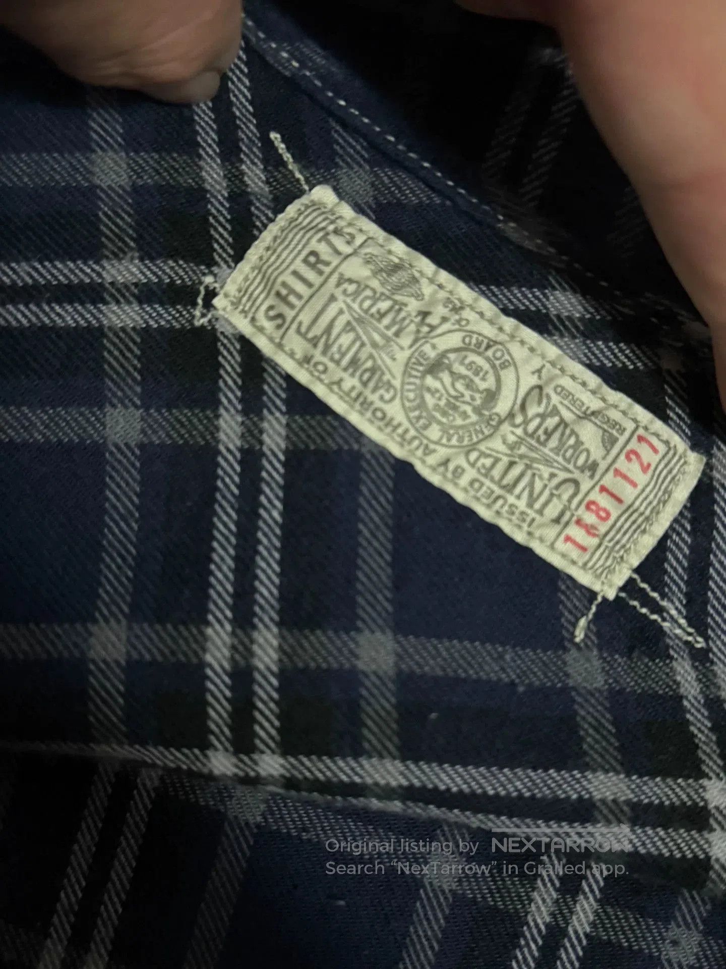 Freewheelers Navy Gray Flannel Shirt Size 16. Size US L / EU 52-54 / 3 - 6 Thumbnail