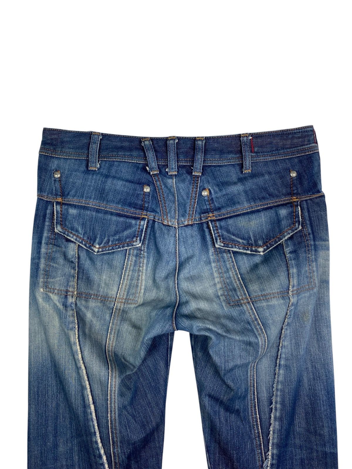 Marithe + Francois Girbaud Marithé François Girbaud Crossed Red Enamel Tape Denim Jeans Size US 30 / EU 46 - 8 Thumbnail