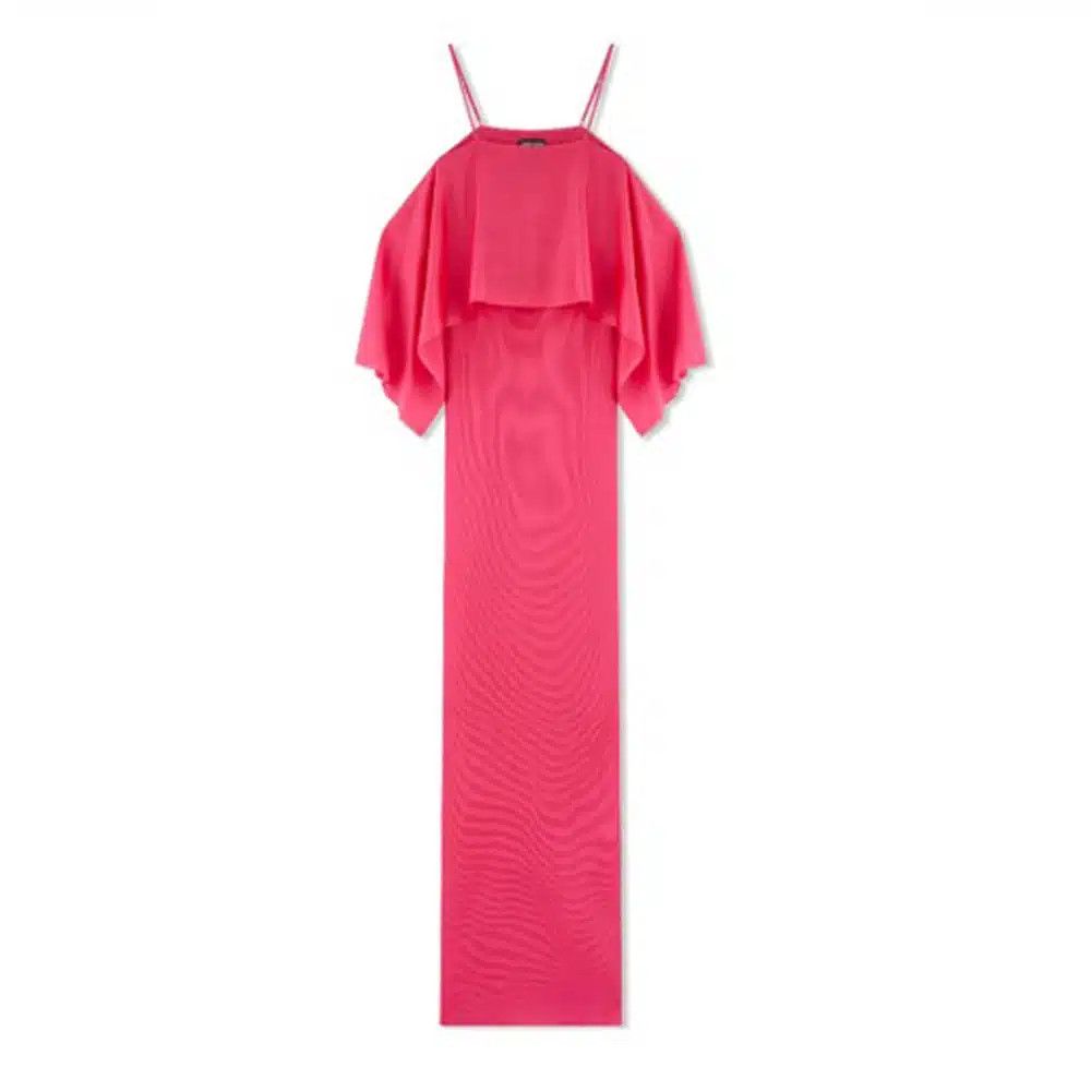 Tom Ford o1loc1c0625 ACK353 Slinky Viscose Long Dress in Pink Size M / US 6-8 / IT 42-44 - 1 Thumbnail