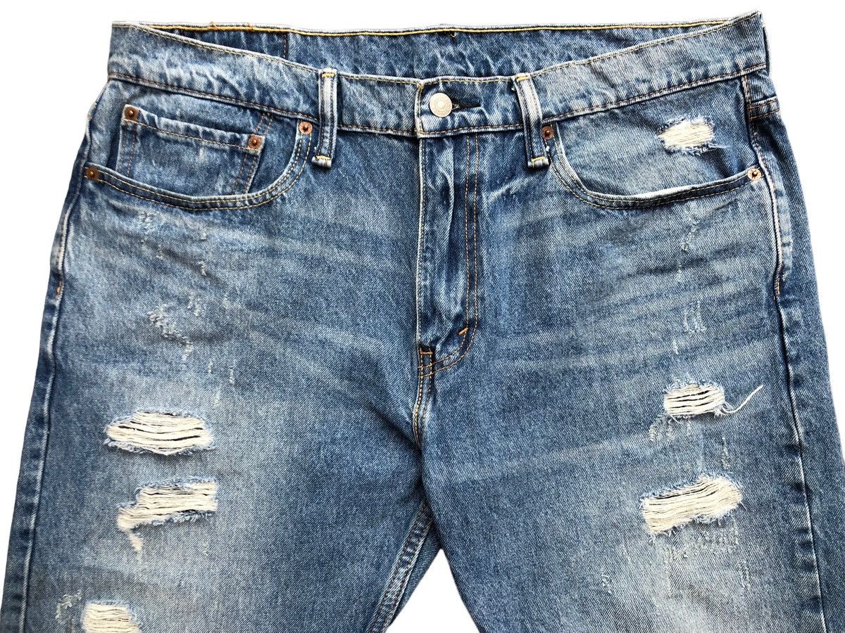 Levi's Vintage Levi's 502 Distressed Ripped Denim Jeans Size US 37 - 2 Thumbnail