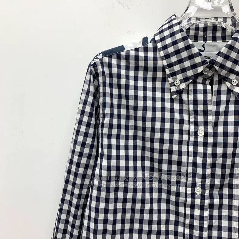 Thom Browne Thom Browne Turn-down single-breasted long-sleeve shirt Size US S / EU 44-46 / 1 - 3 Thumbnail