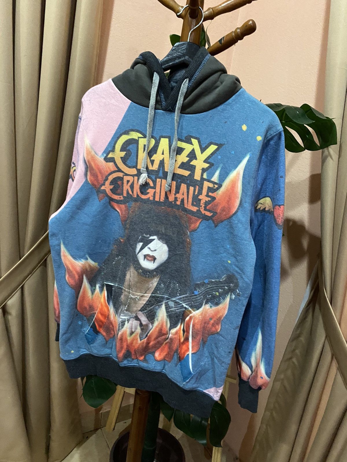 Band Tees VINTAGE CRAZY ORIGINALE PAUL STANLEY OZZY OSBOURNE HOODIE Size US L / EU 52-54 / 3 - 2 Thumbnail