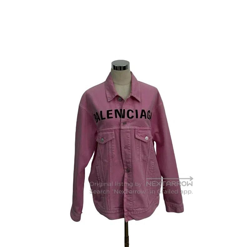 Balenciaga Balenciaga Chest Large Logo Printed Denim Jacket Size XXS / US 00 / IT 34 - 6 Thumbnail