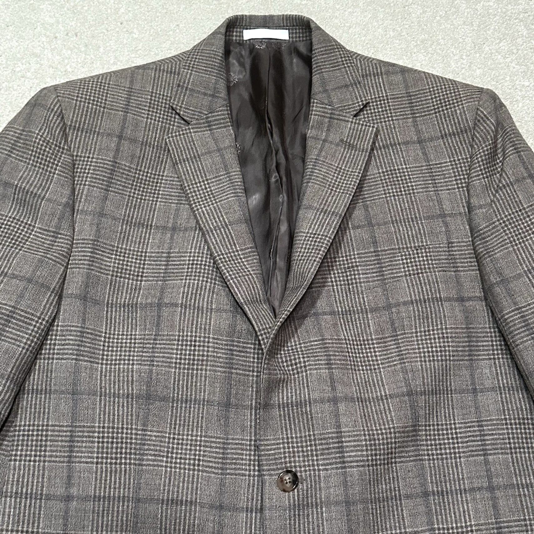 Ralph Lauren Lauren Ralph Lauren Mens Sport Coat Blazer 46R Brown Plaid Wool Blend Casual Size 46R - 3 Thumbnail
