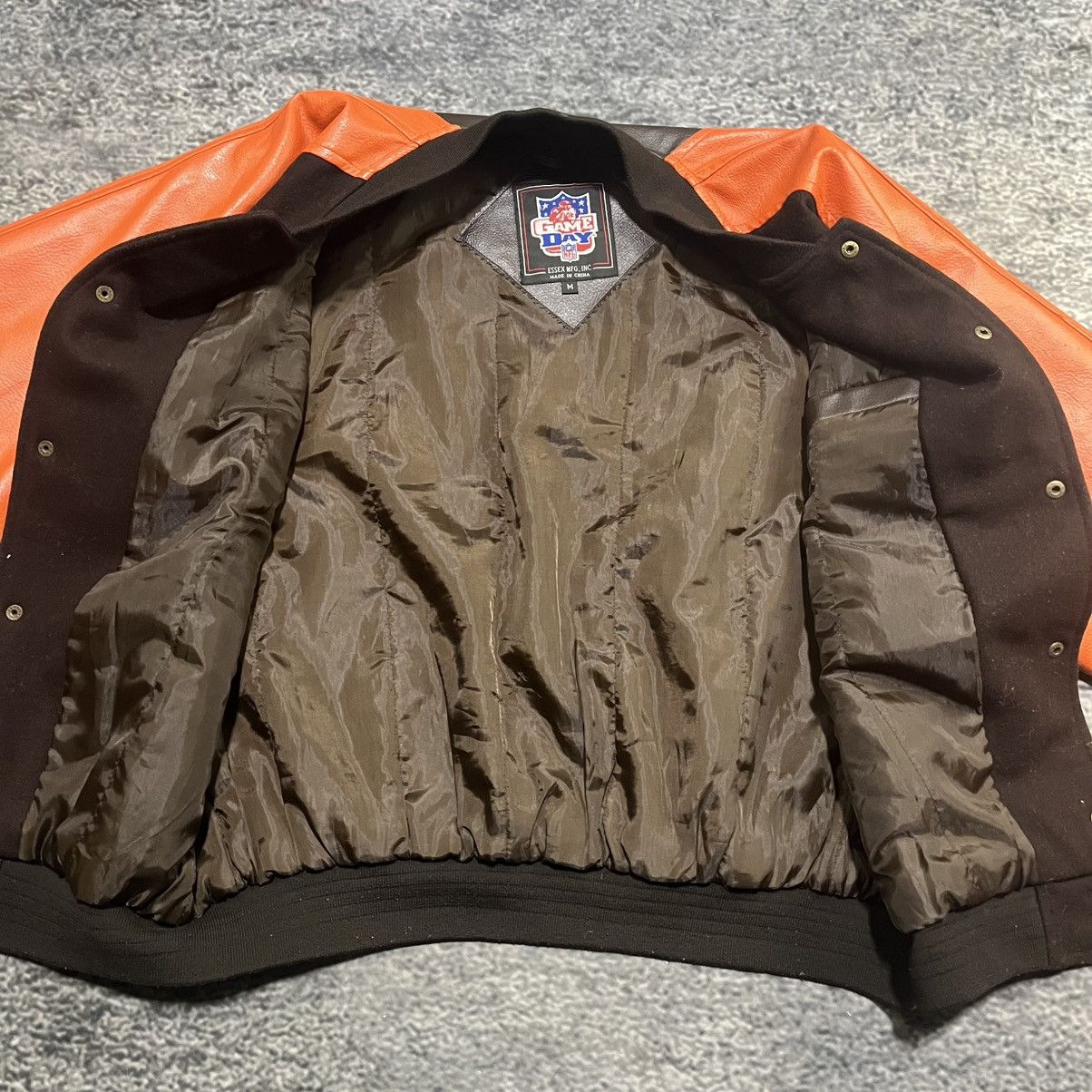 NFL VINTAGE 90s CLEVELAND BROWNS GAME DAY NFL LEATHER JACKET Size US M / EU 48-50 / 2 - 7 Thumbnail