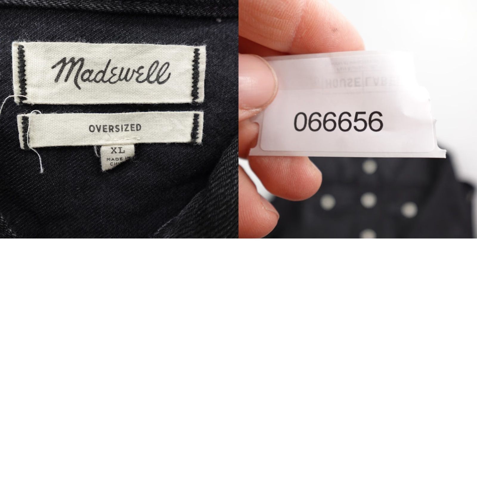 Madewell Madewell Jacket Women XL Black Oversized Denim Jean Trucker Coat Lunar Wash Coat Size 40" / US 18 - 8 Thumbnail