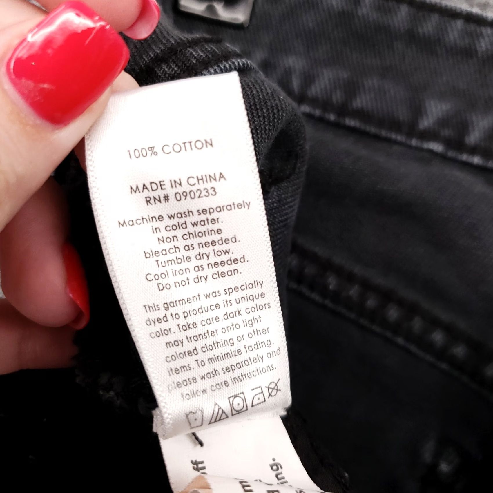 Pacsun PacSun Skirt Womens 27 Black Mini Distressed Flat Front Dark Wash Denim Cotton Button Zipper Pockets Size 27" / US 4 / IT 40 - 4 Thumbnail