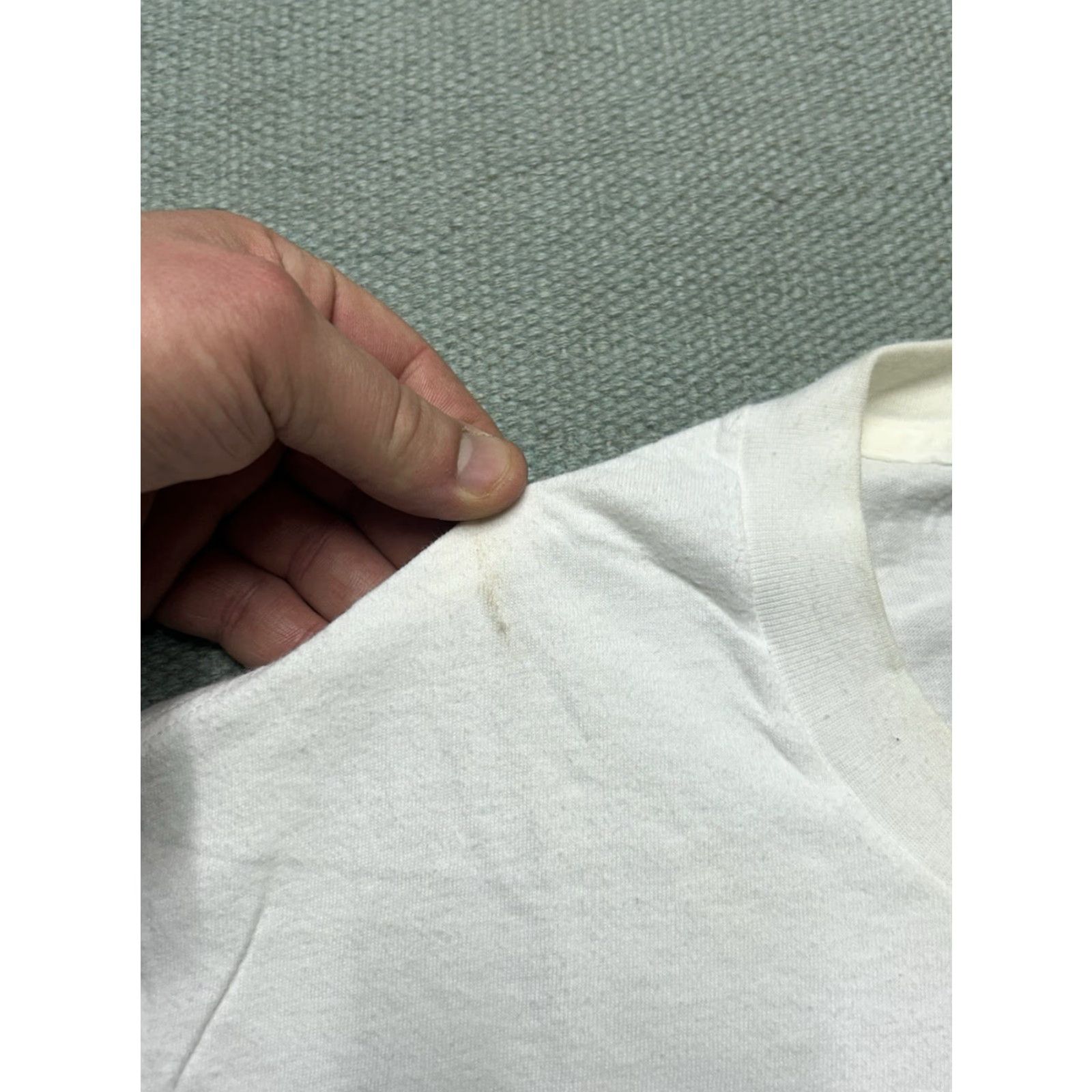 Jockey VINTAGE Jockey T-Shirt White Large USA Men's Cotton Single Stitch Blank Shirt Size US L / EU 52-54 / 3 - 4 Thumbnail