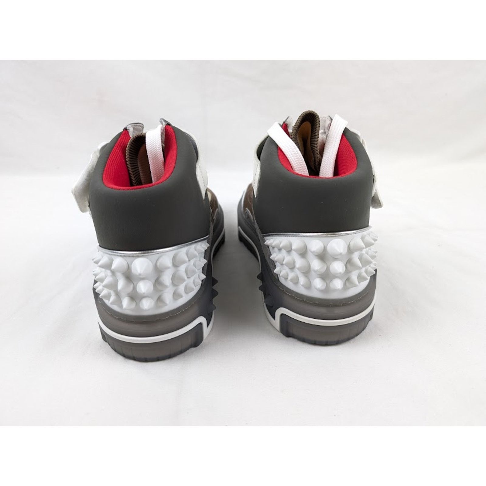 Christian Louboutin o1rshd1 Astroloubi Mid Flat Sneakers Saharienne/Smoke Grey Size US 12 / EU 45 - 12 Thumbnail
