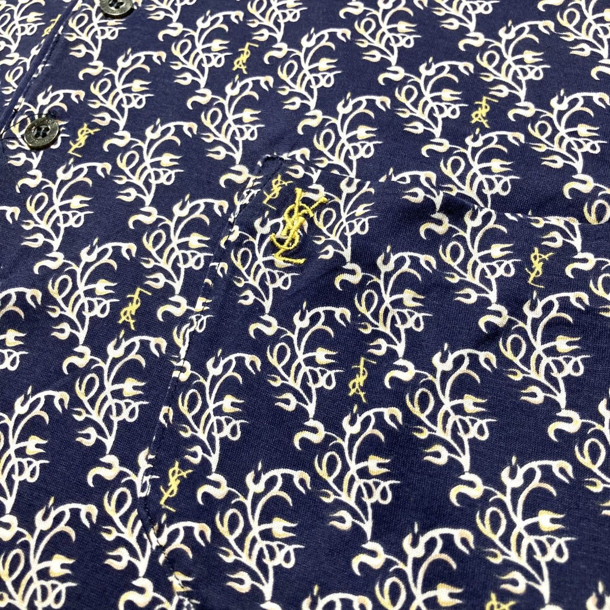 Yves Saint Laurent 1990s Yves Saint Laurent Pour Homme Monogram Polo Shirt Size US XL / EU 56 / 4 - 10 Thumbnail