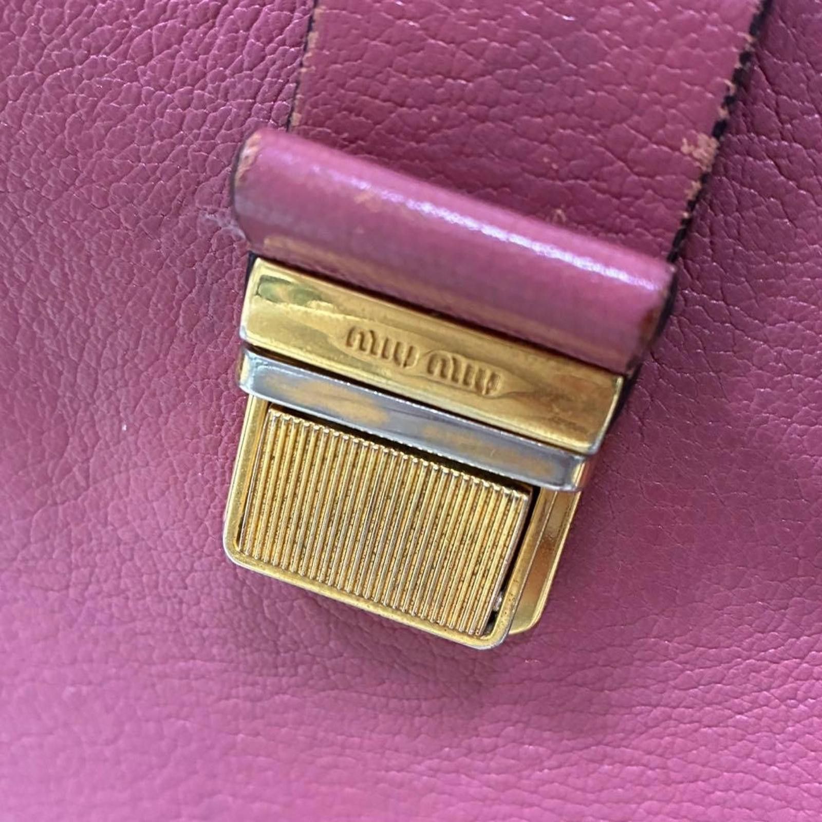 Miu Miu Miu Miu - Pink Leather Handbag Size ONE SIZE - 6 Thumbnail